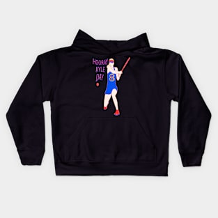 SPARKLY KYLE DAY RETRO TENNIS PLAYER GIRL NUMBER 8 Kids Hoodie